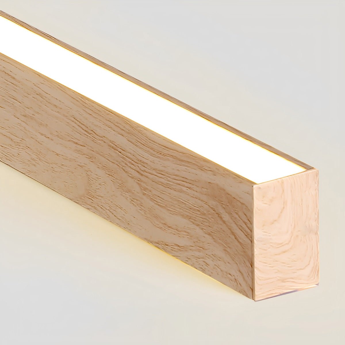 Modern Minimalist Wood Grain LED Long Strip Ceiling Light