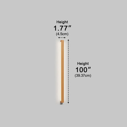 Modern Minimalist Wood Up&Down LED Long Strip Indoor Wall Sconce