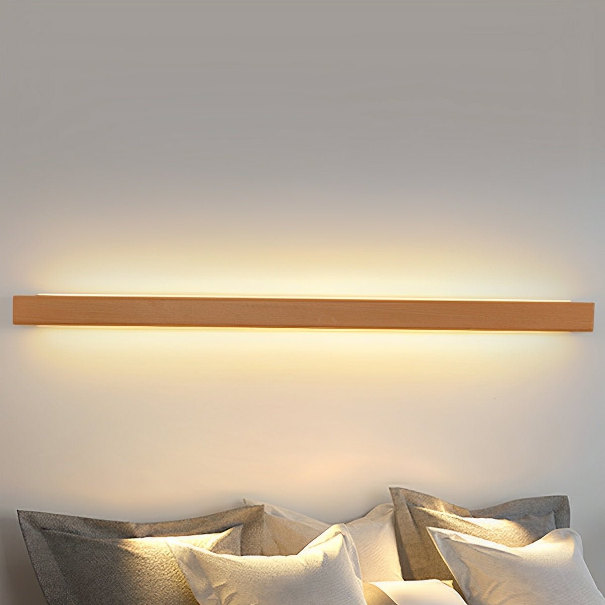 Modern Minimalist Wood Up&Down LED Long Strip Indoor Wall Sconce - Flare Shack