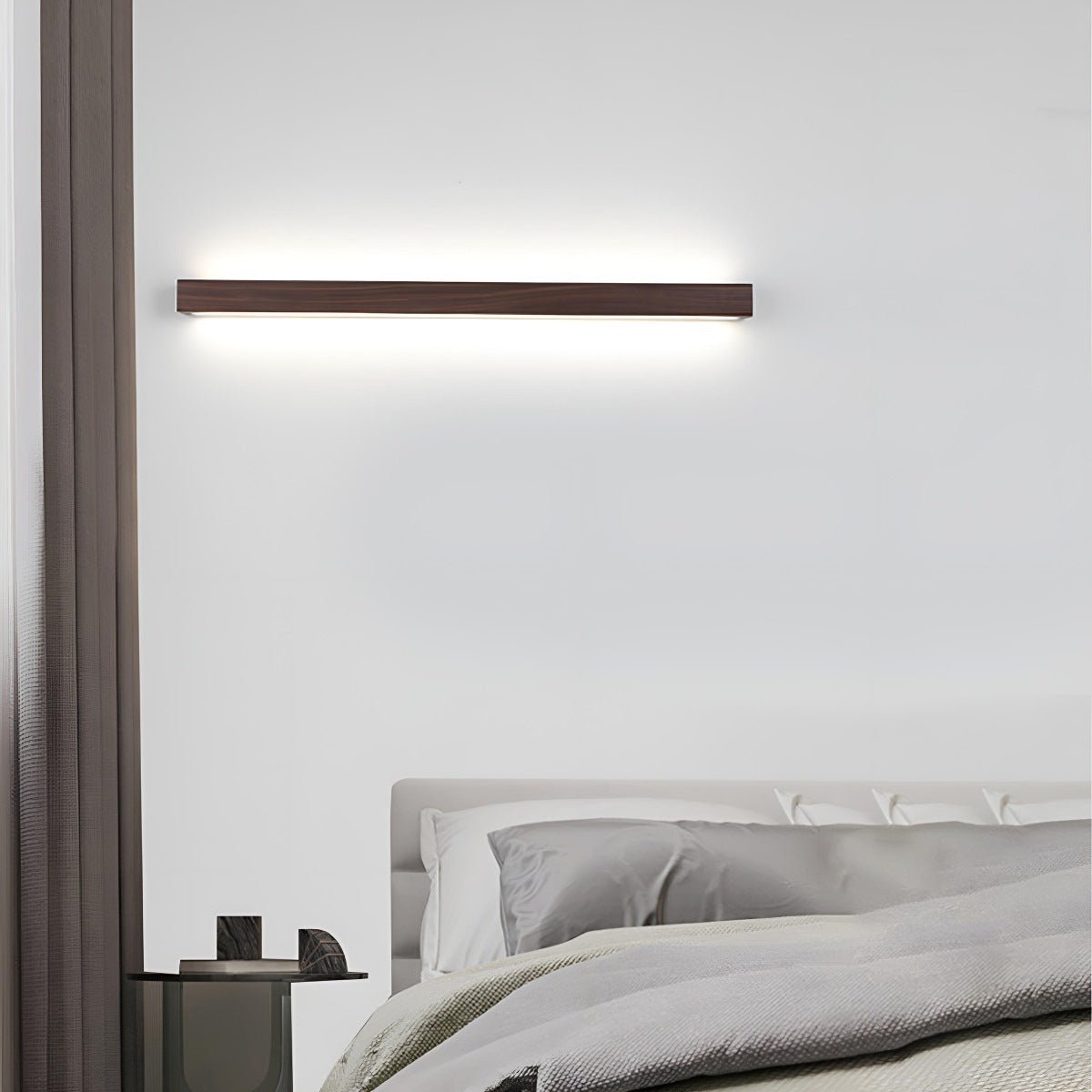 Modern Minimalist Wood Up&Down LED Long Strip Indoor Wall Sconce - Flare Shack