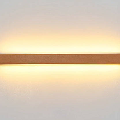 Modern Minimalist Wood Up&Down LED Long Strip Indoor Wall Sconce