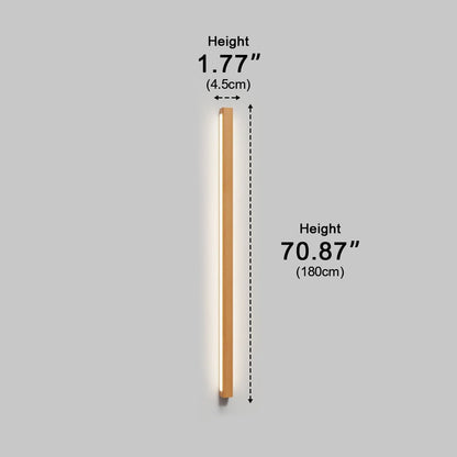 Modern Minimalist Wood Up&Down LED Long Strip Indoor Wall Sconce