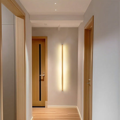 Modern Minimalist Wood Up&Down LED Long Strip Indoor Wall Sconce - Flare Shack