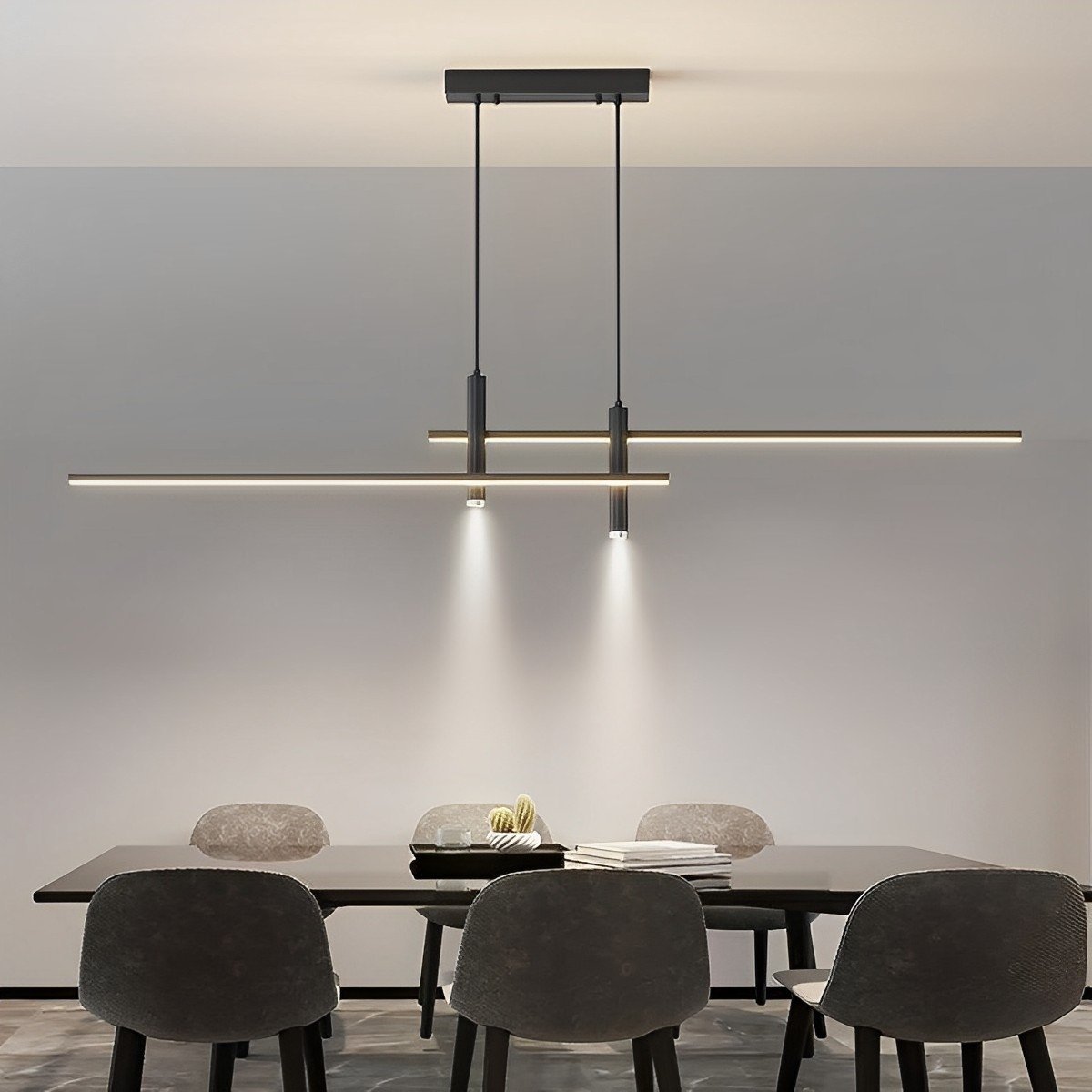 Modern MinimalistLED Long Strip Indoor Pendant Lights - Flare Shack