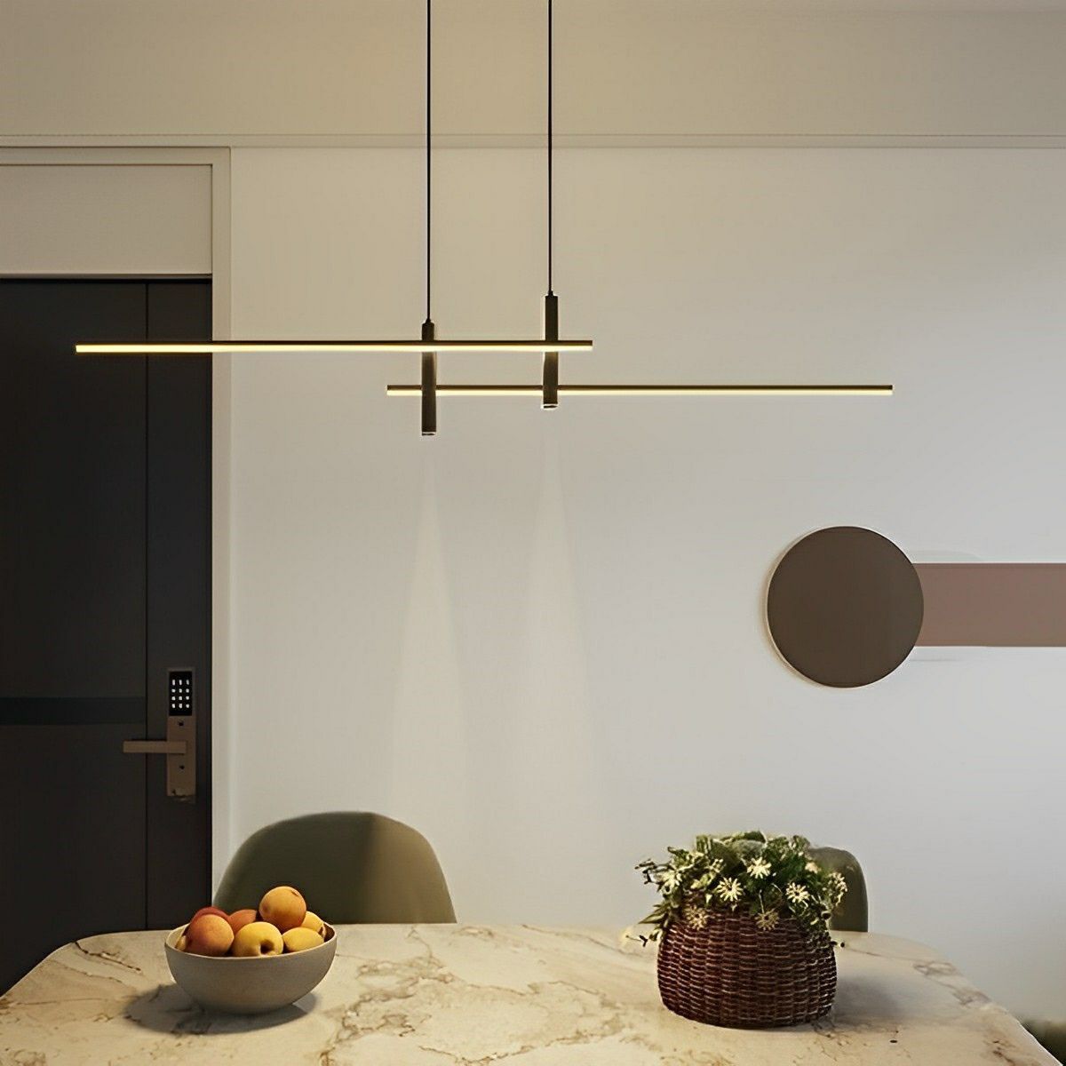 Modern MinimalistLED Long Strip Indoor Pendant Lights - Flare Shack