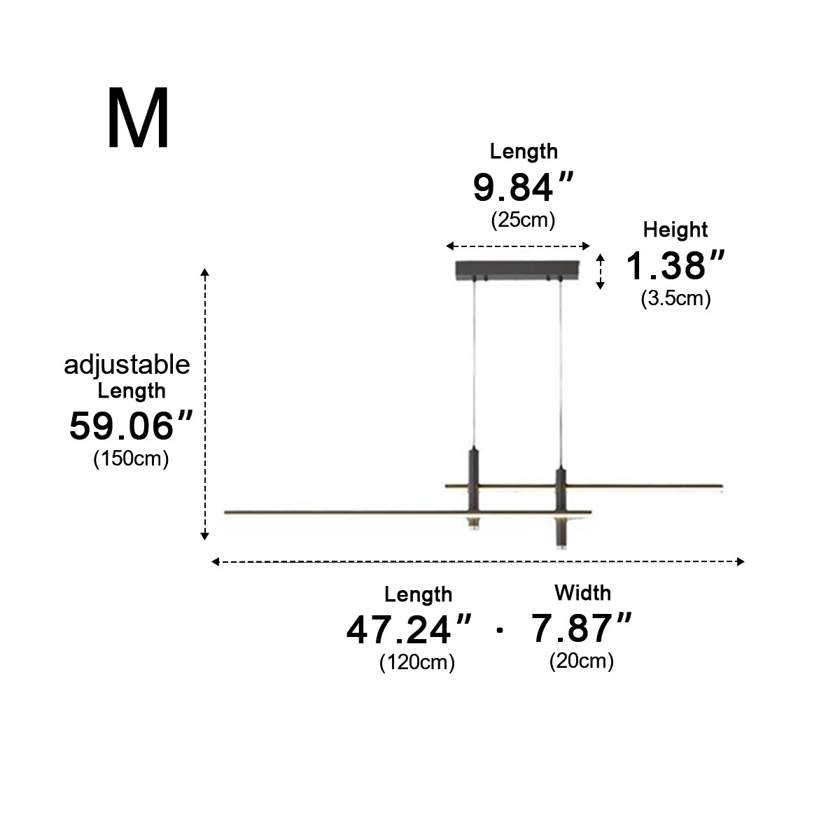 Modern MinimalistLED Long Strip Indoor Pendant Lights