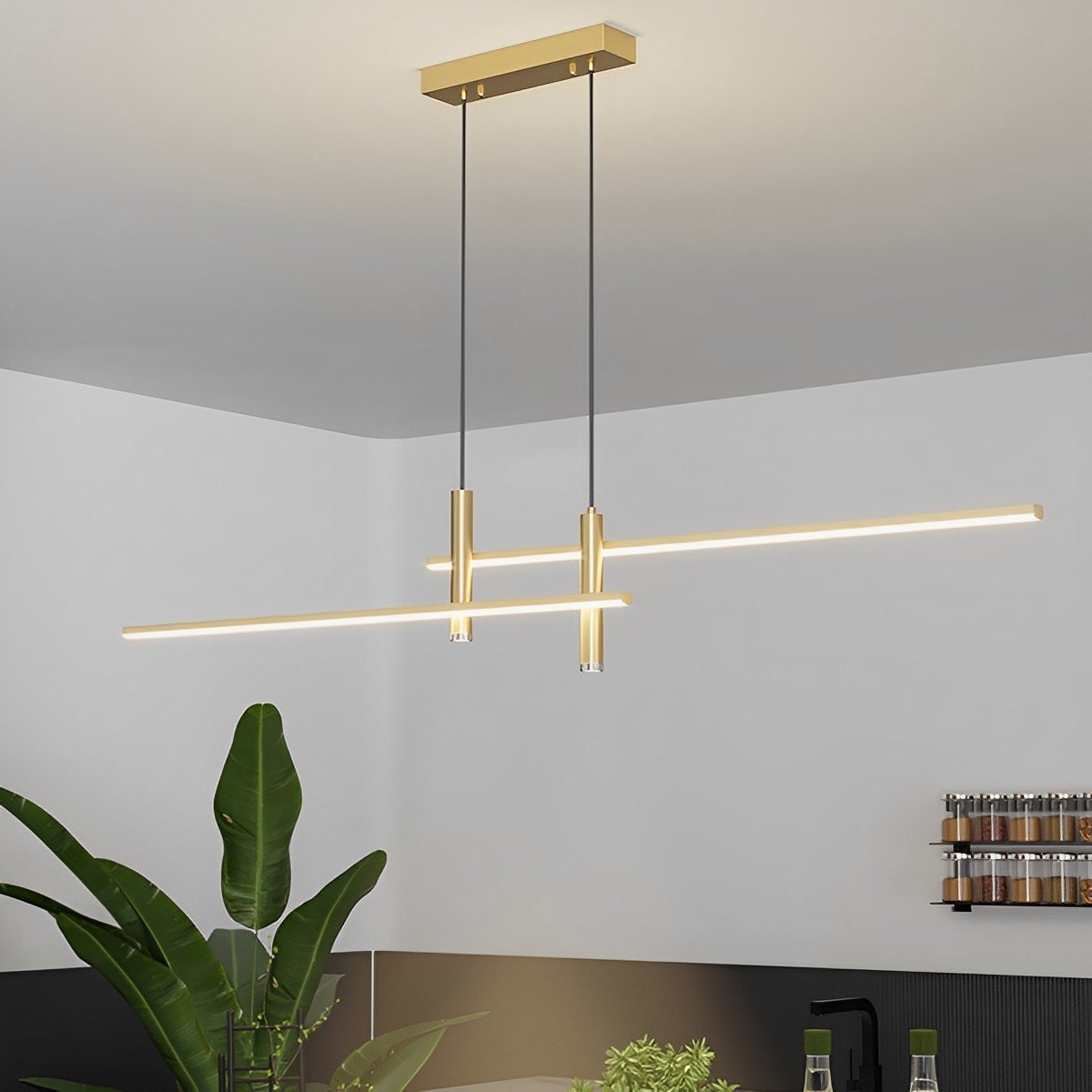Modern MinimalistLED Long Strip Indoor Pendant Lights - Flare Shack