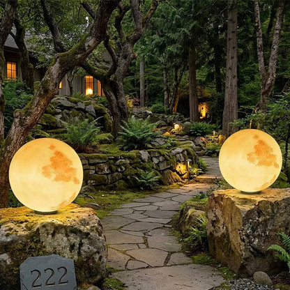 Modern Moon Globe Waterproof LED Fence Post Caps Lights - Flare Shack