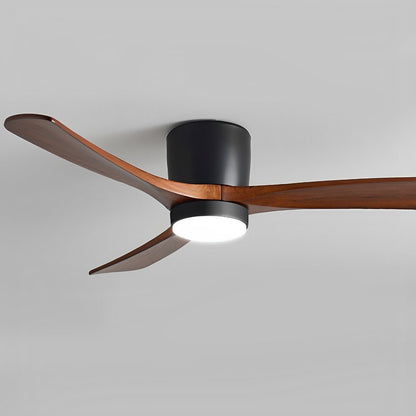 Modern Nordic Minimalist Wood Reverse 6-Speed DC Motor Inverter Ceiling Fan Light