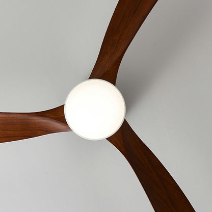 Modern Nordic Minimalist Wood Reverse 6-Speed DC Motor Inverter Ceiling Fan Light