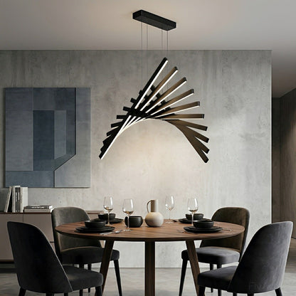 Modern Nordic Waves Fishbone Fish Skeleton Dimming LED Pendant Light - Flare Shack