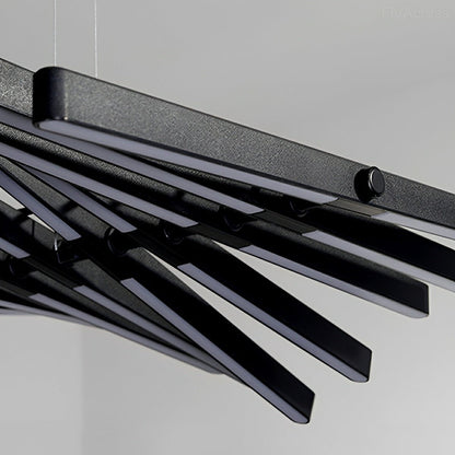 Modern Nordic Waves Fishbone Fish Skeleton Dimming LED Chandelier