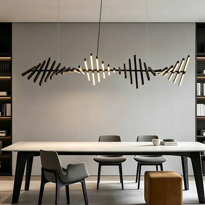 Modern Nordic Waves Fishbone Fish Skeleton Dimming LED Pendant Light - Flare Shack