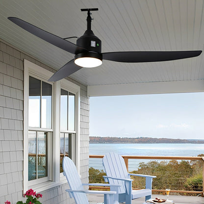 Modern Outdoor Dimmable DC Motor Reverse Frequency Ceiling Fan Light - Flare Shack