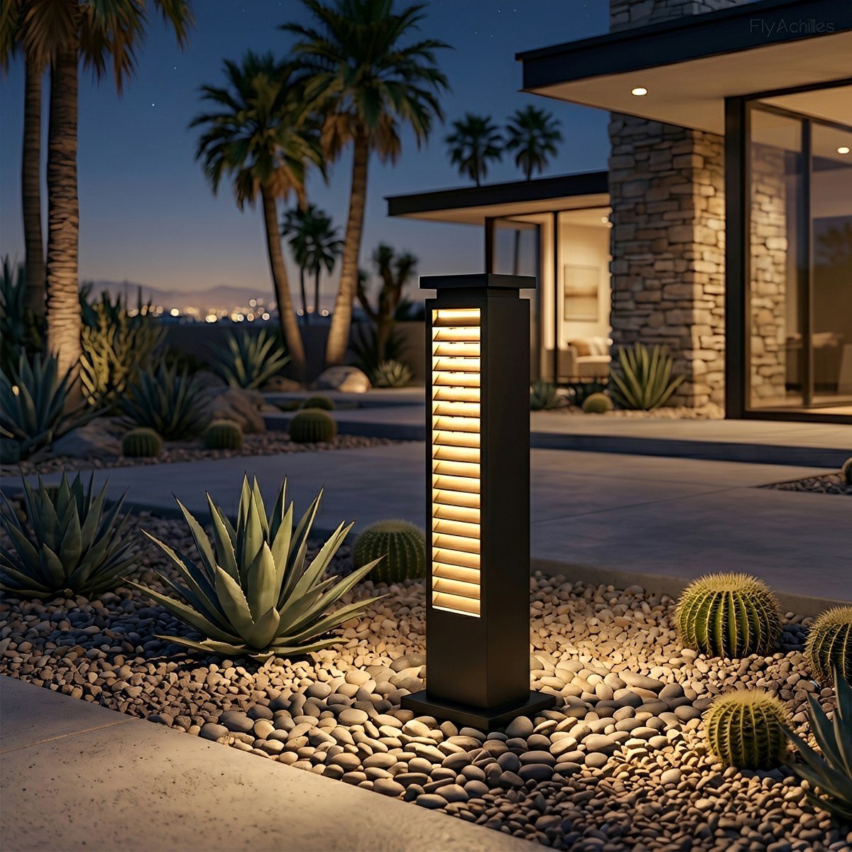Modern Outdoor Waterproof Grille LED Post Lights Pathway Lights - Flare Shack