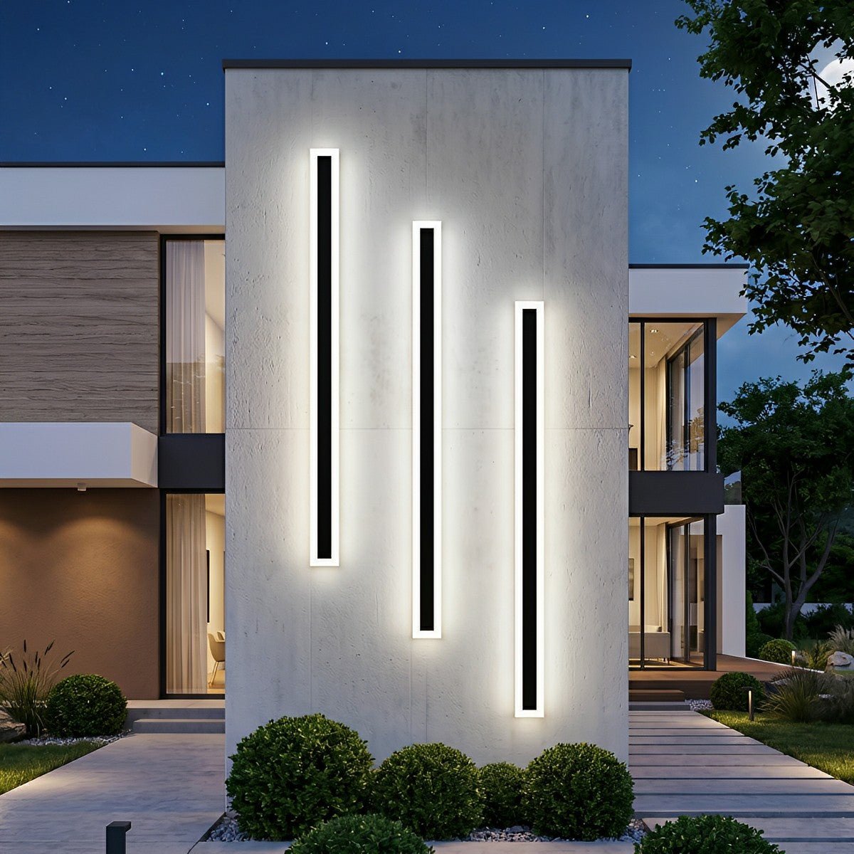Modern Outdoor Waterproof Minimalist Long Strip LED Wall Lights - Flare Shack