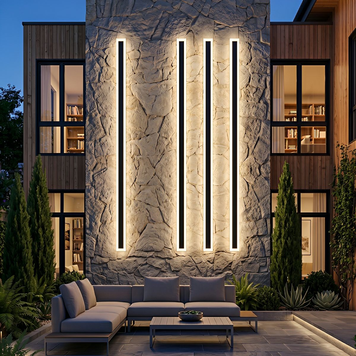 Modern Outdoor Waterproof Minimalist Long Strip LED Wall Lights - Flare Shack