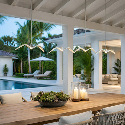 Modern Coastal Outdoor Waterproof Seagull Bird Pendant Lights