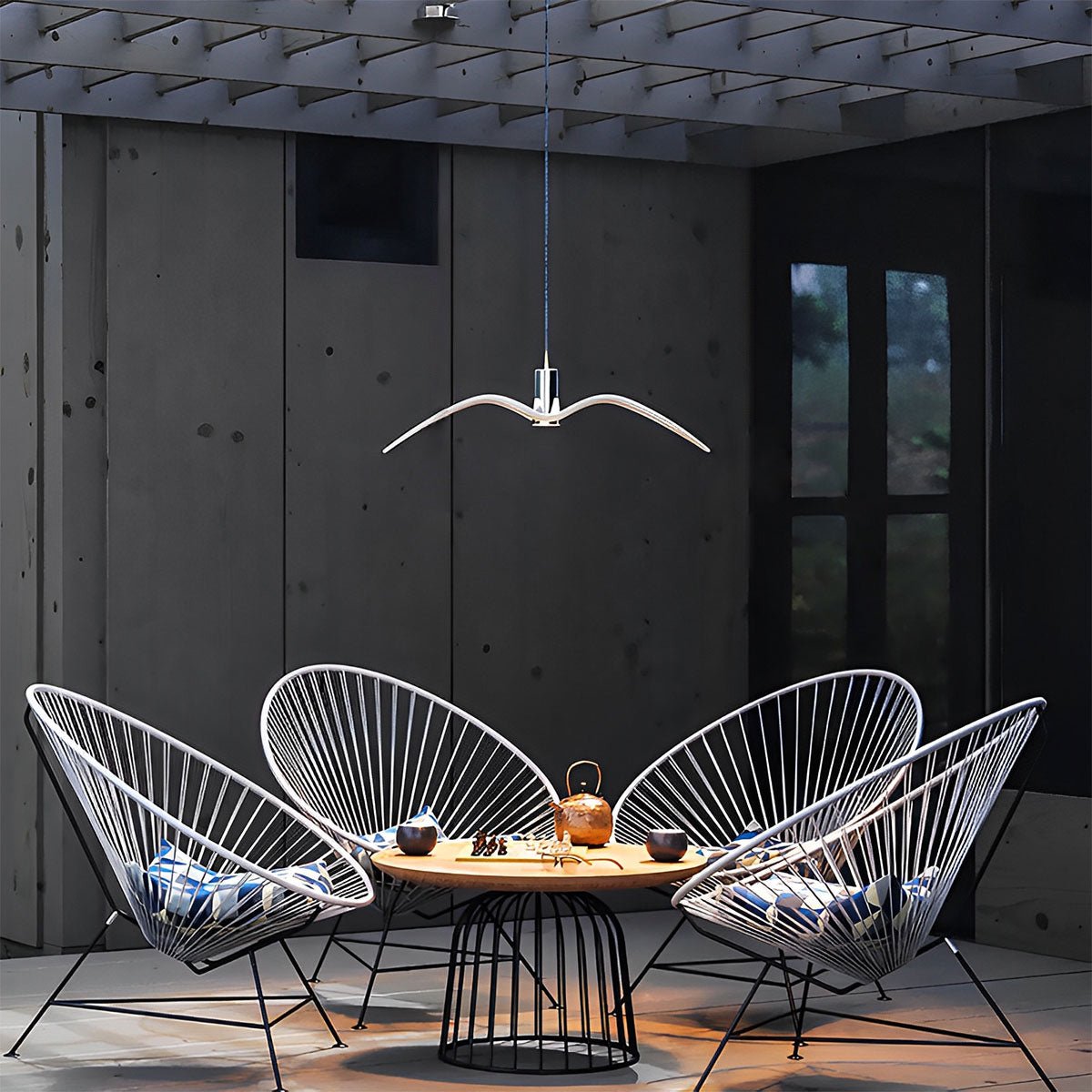 Modern Coastal Outdoor Waterproof Seagull Bird Pendant Lights