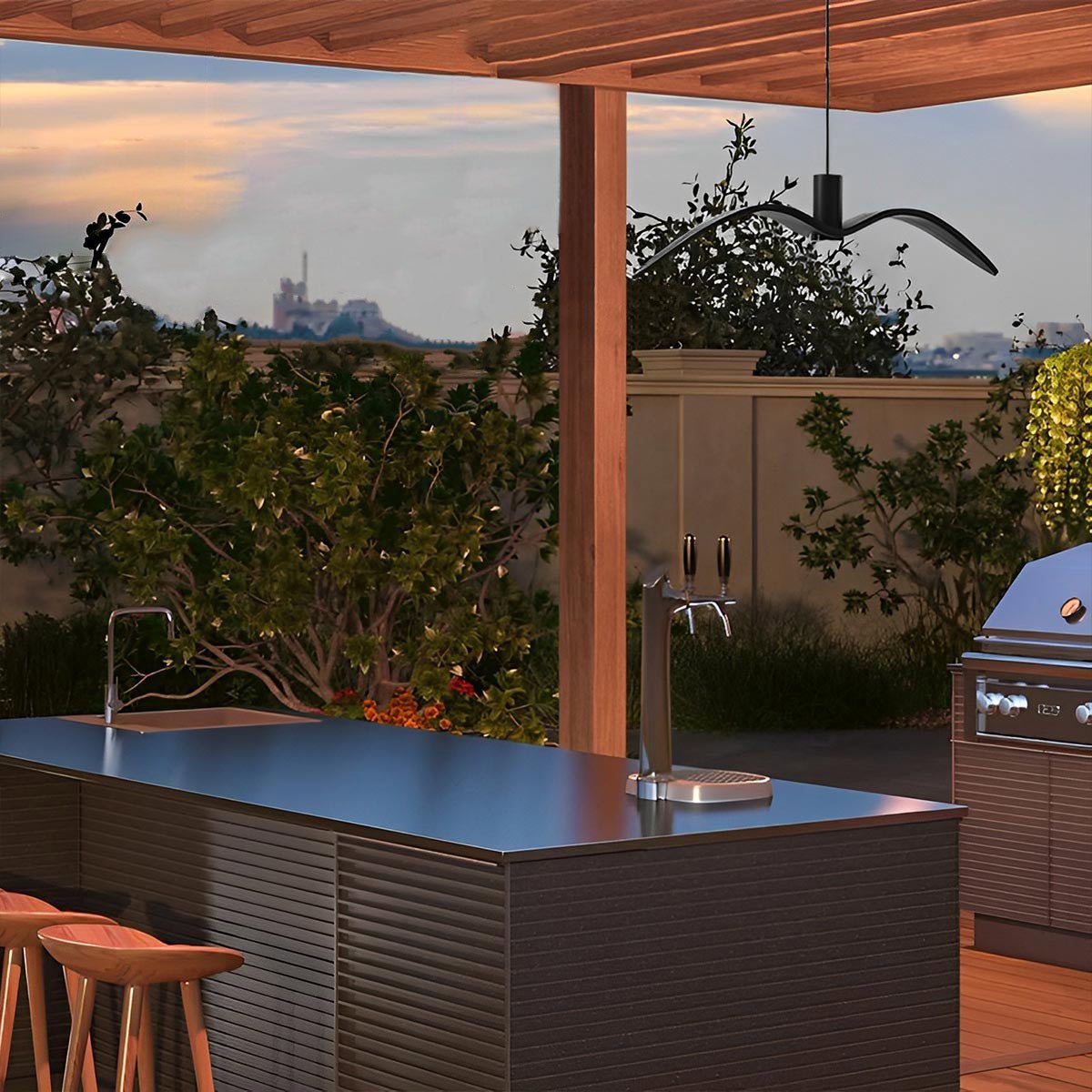 Modern Outdoor Waterproof Seagull Bird LED Ceiling Pendant Lights - Flare Shack
