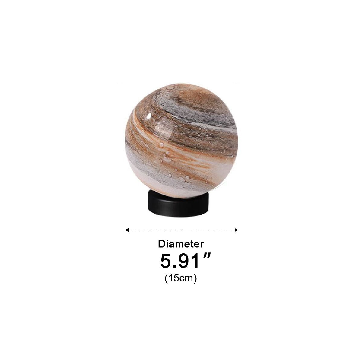 Modern Planet Globe Glass Waterproof Fence Outdoor Post Light