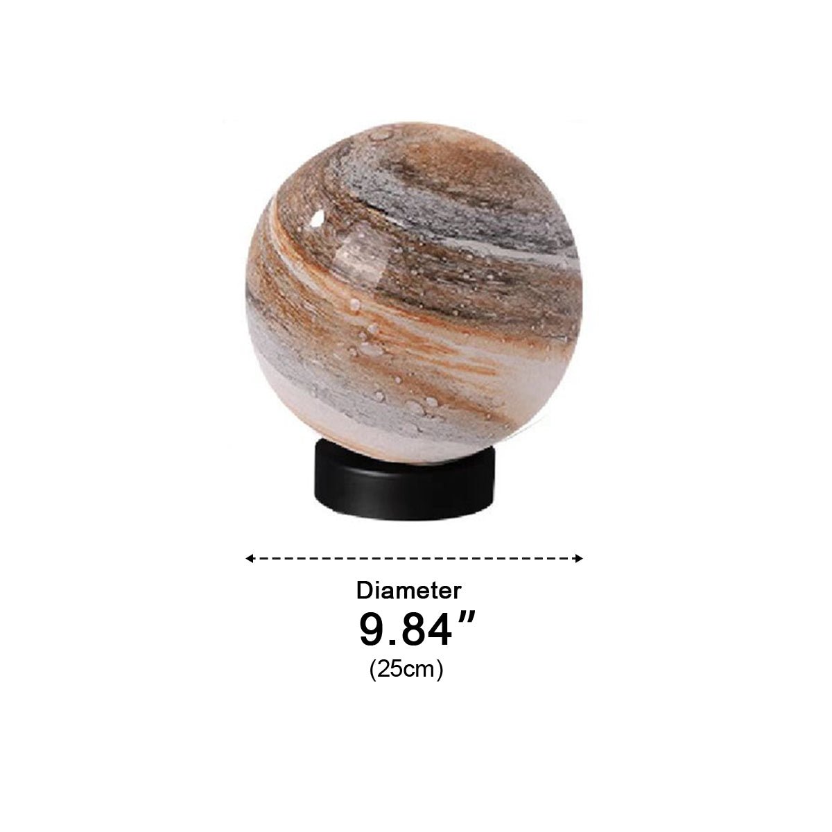 Modern Planet Globe Glass Waterproof Fence Outdoor Post Light