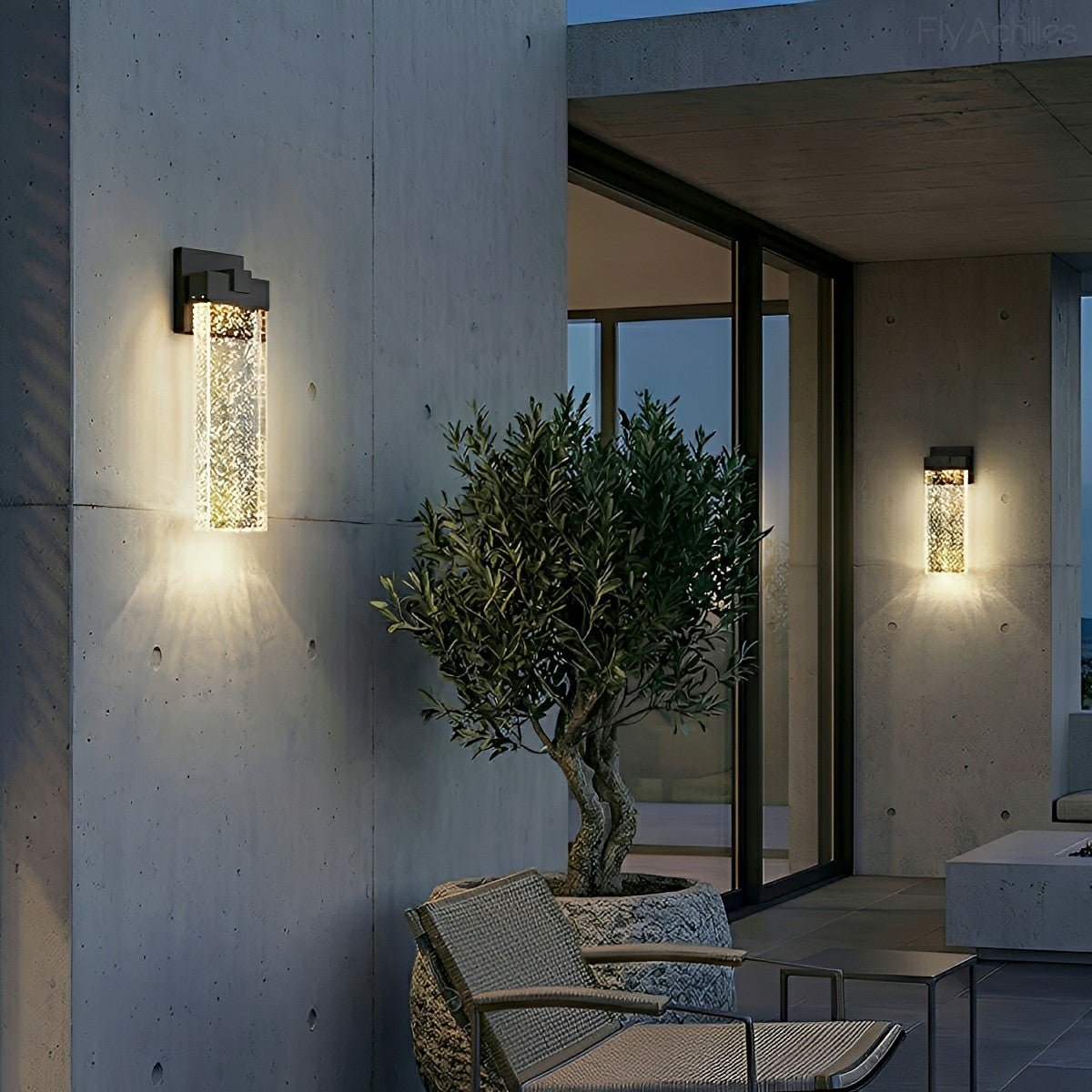 Dimmable Modern Crystal Bubble Waterproof LED Outdoor Wall Light