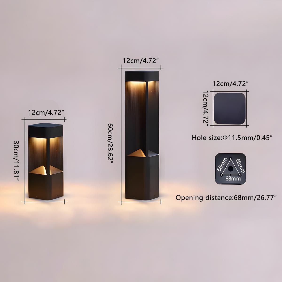 Modern Rectangular LED Outdoor Landscape Lighting