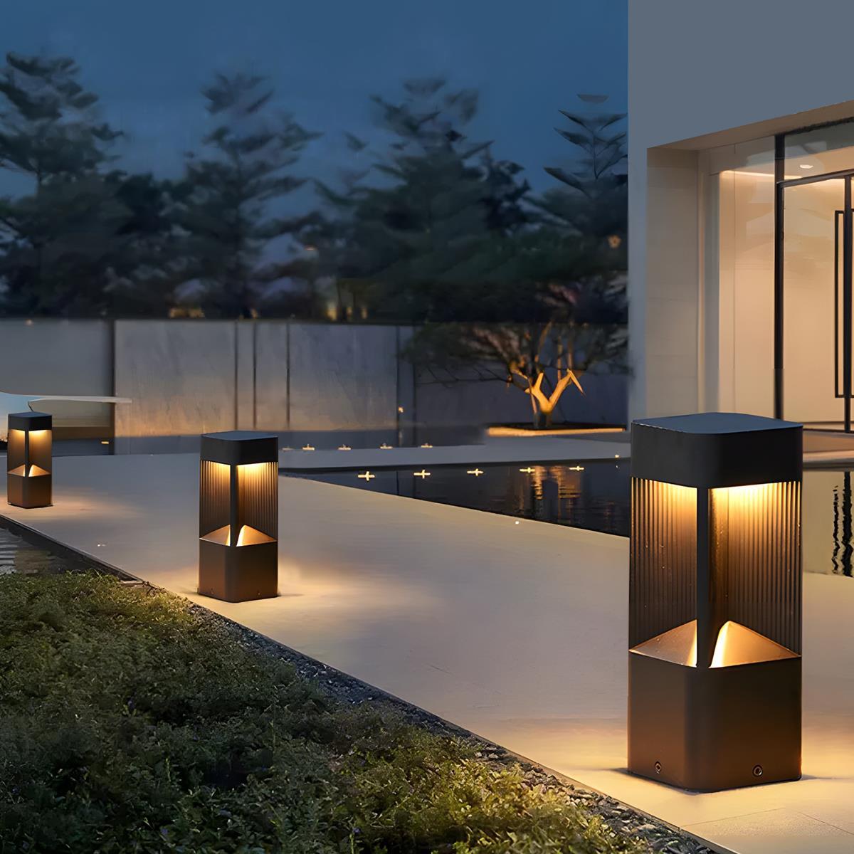 Modern Rectangular LED Outdoor Landscape Lighting - Flare Shack