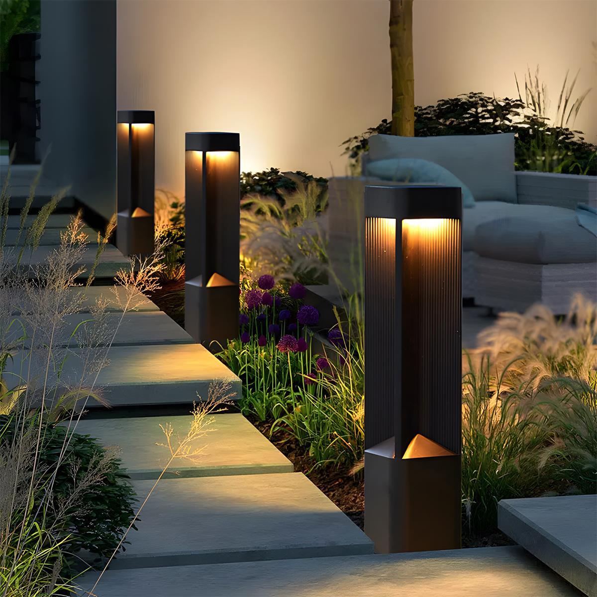 Modern Rectangular LED Outdoor Landscape Lighting - Flare Shack