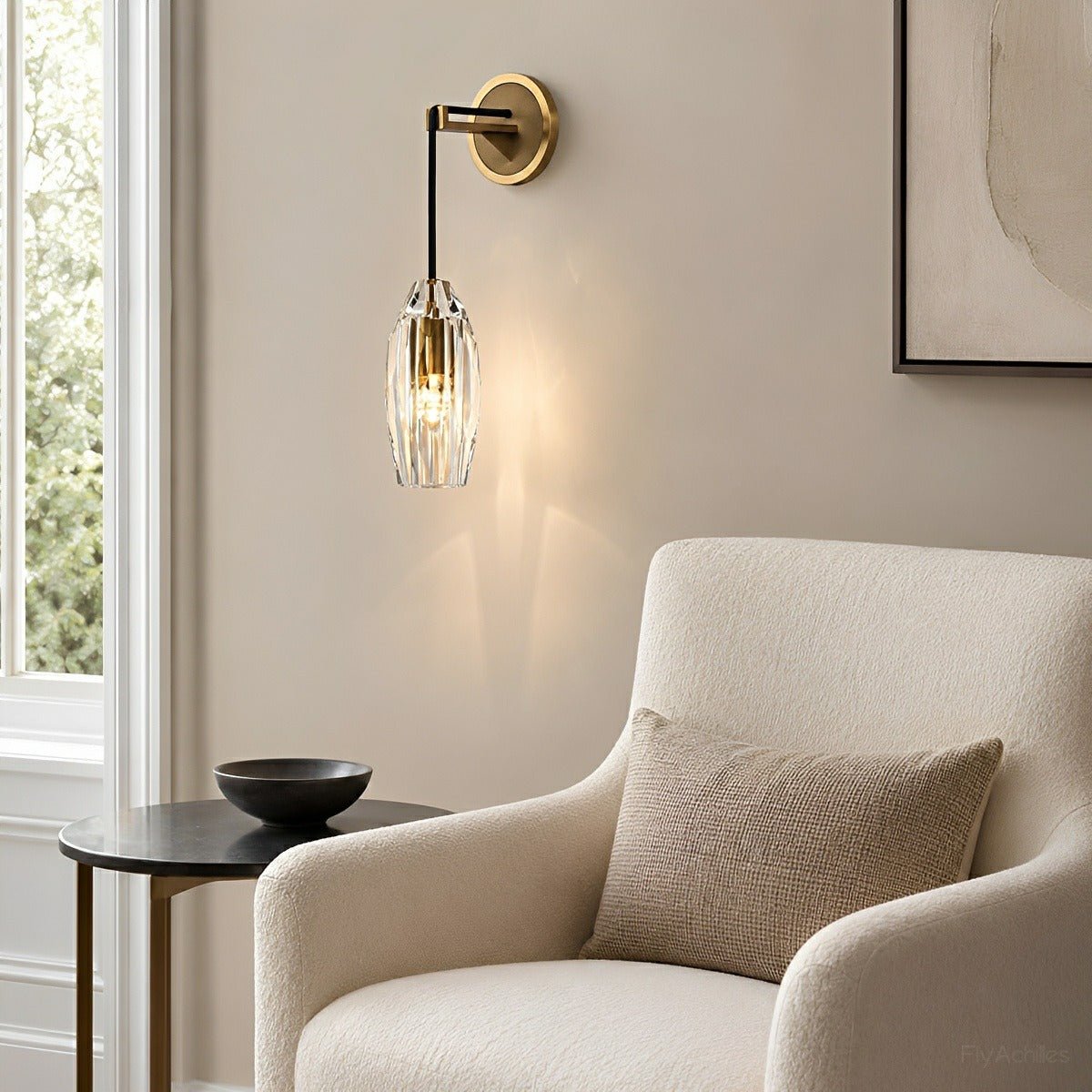 Modern Ribbed Crystal Wall Sconce - Flare Shack