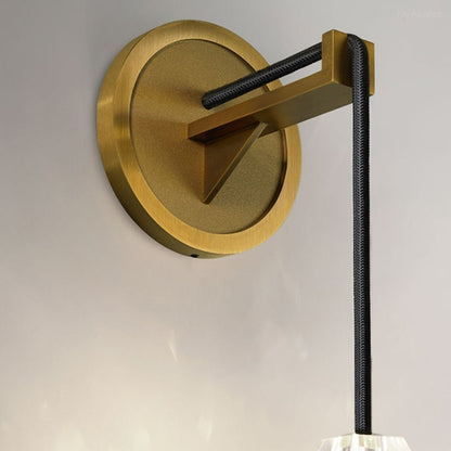 Modern Ribbed Crystal Wall Sconce