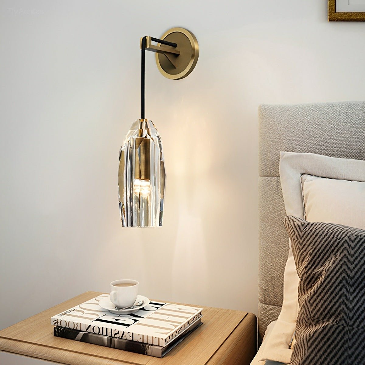 Modern Ribbed Crystal Wall Sconce - Flare Shack