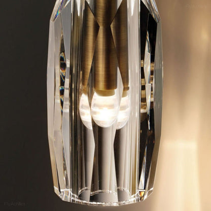 Modern Ribbed Crystal Wall Sconce