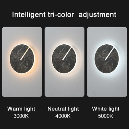 Modern Round Marble Textured Creative LED Indoor Wall Sconce
