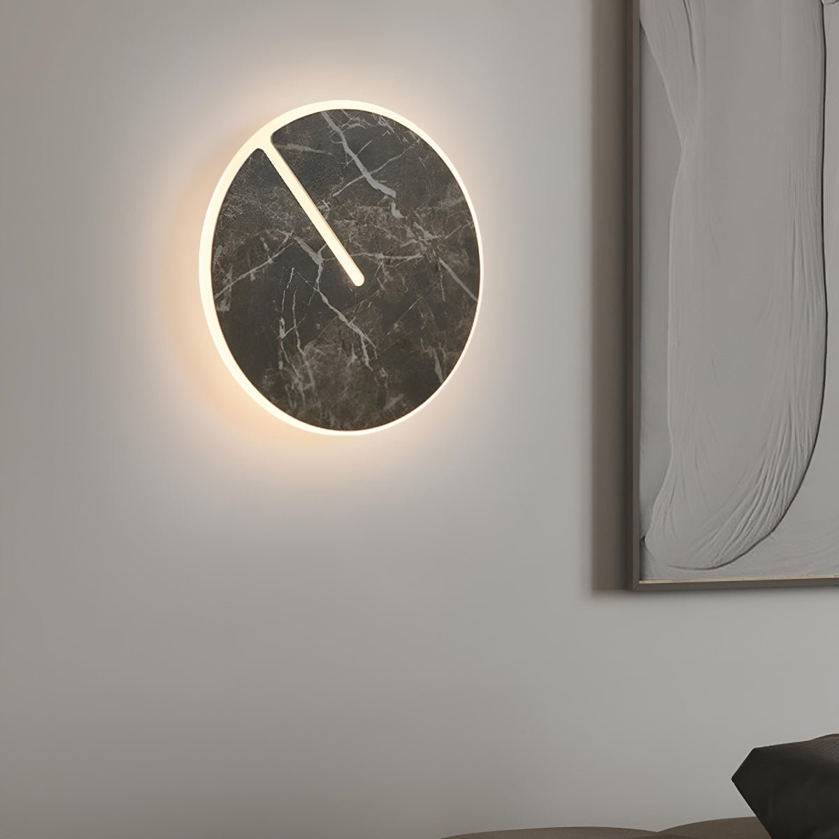 Modern Round Marble Textured Creative LED Indoor Wall Sconce - Flare Shack
