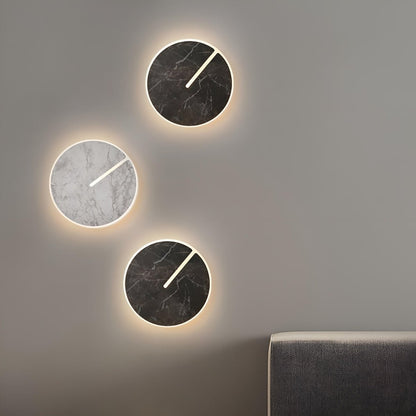 Modern Round Marble Textured Creative LED Indoor Wall Sconce