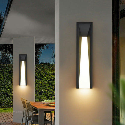 Modern Rusti Long Strip Waterproof Outdoor LED Porch Wall Light - Flare Shack