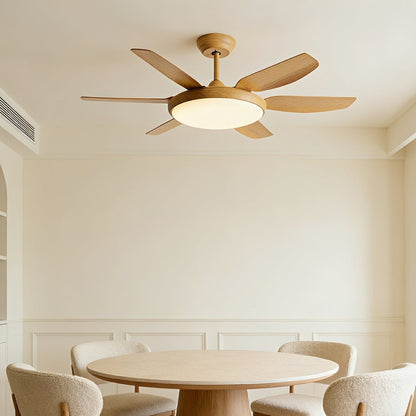 Modern Scandinavian Ceiling Fan with Full - Spectrum LED Light - Flare Shack