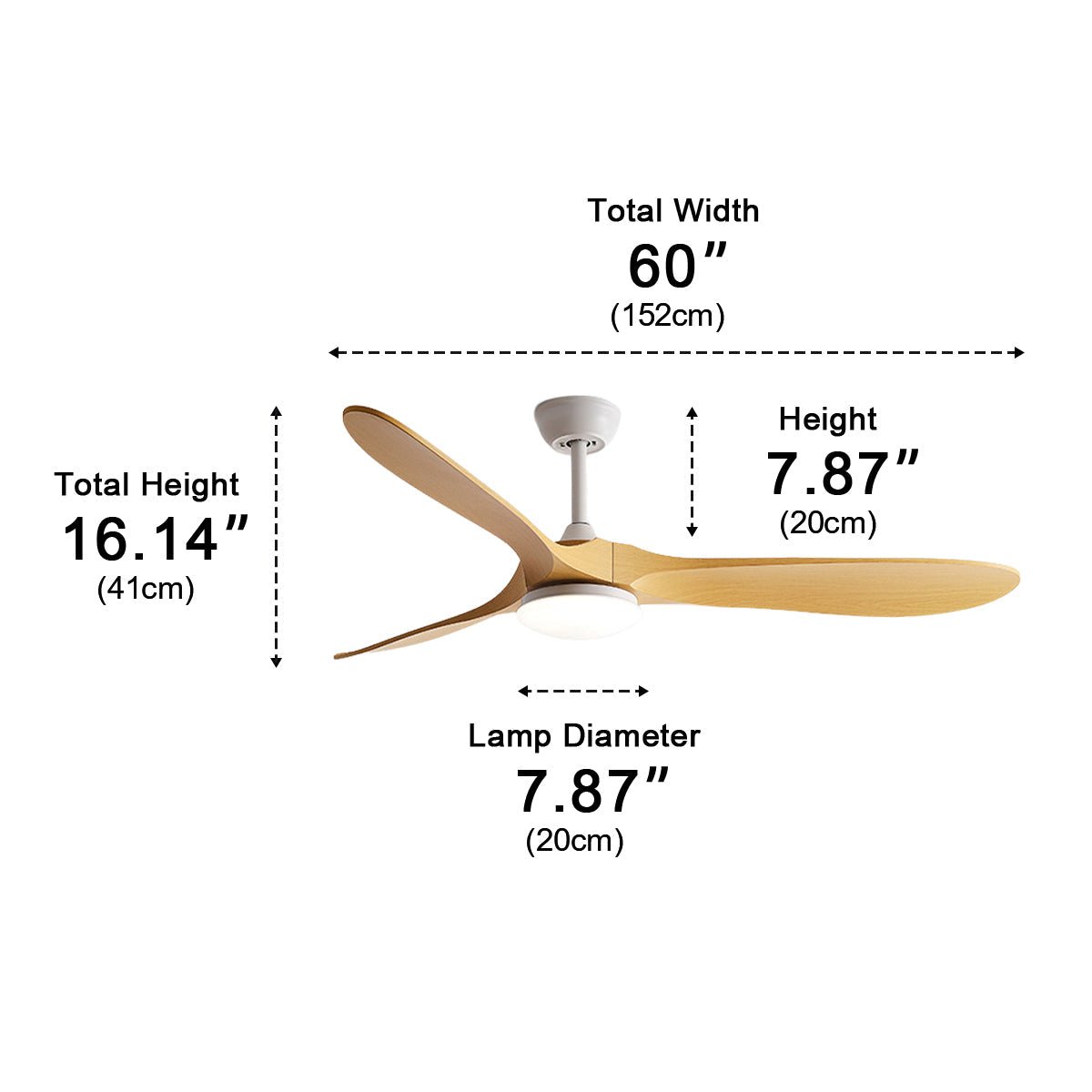 Modern Scandinavian Minimalist DC Motor Reverse Ceiling Fan Light