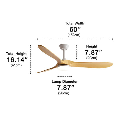 Modern Scandinavian Minimalist DC Motor Reverse Ceiling Fan Light