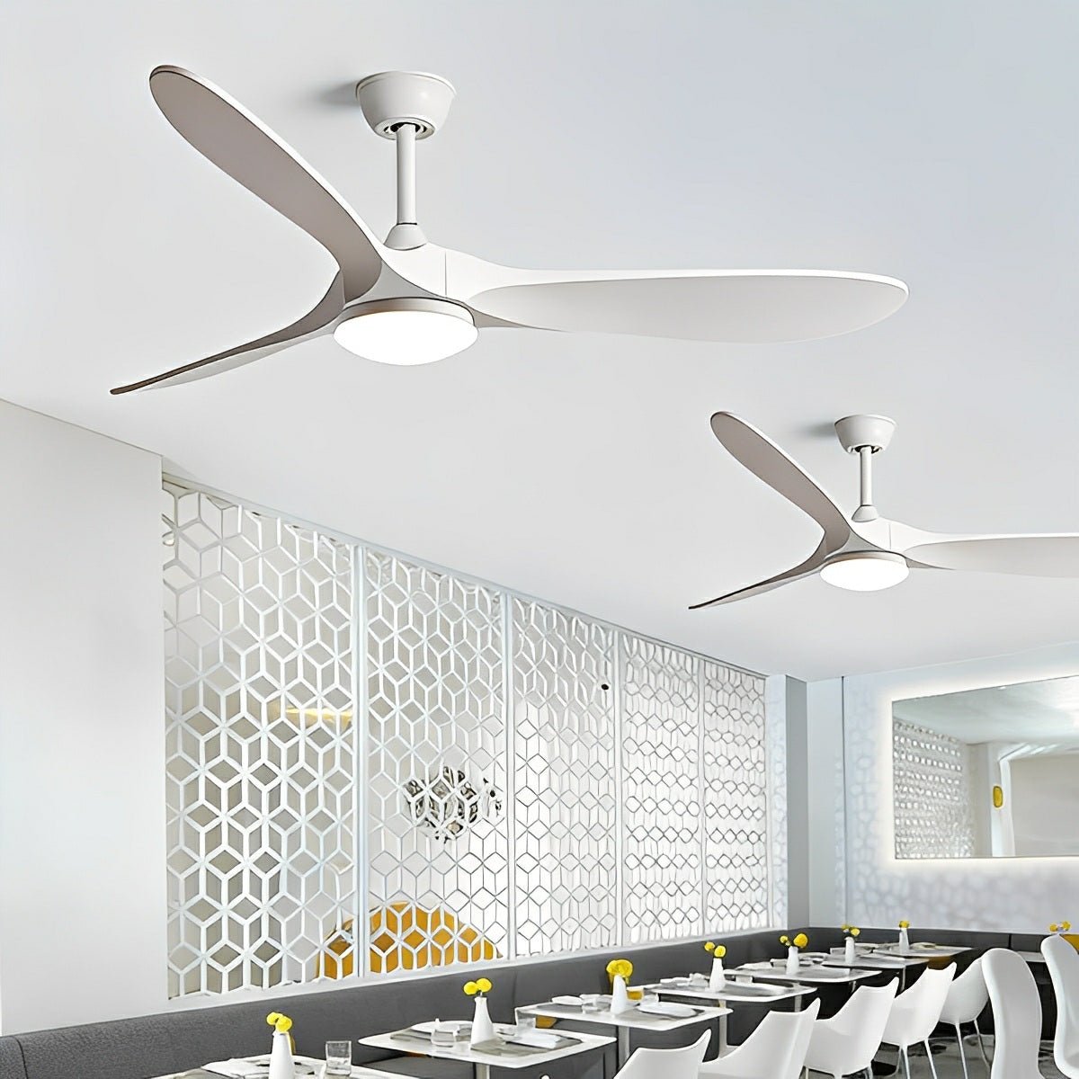 Modern Scandinavian Minimalist DC Motor Reverse Ceiling Fan Light - Flare Shack