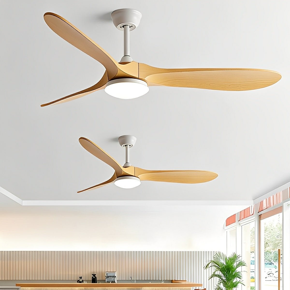 Modern Scandinavian Minimalist DC Motor Reverse Ceiling Fan Light - Flare Shack