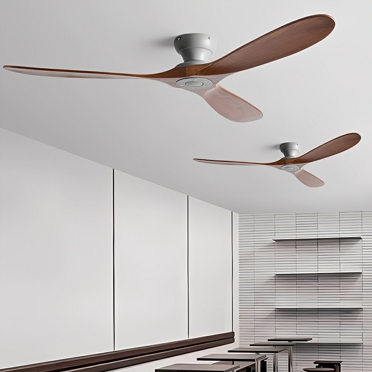 Modern Scandinavian Wood DC Motor Reverse Ceiling Fan - Flare Shack