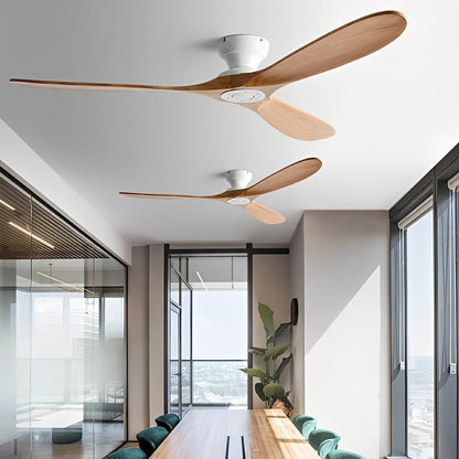 Modern Scandinavian Wood DC Motor Reverse Ceiling Fan - Flare Shack