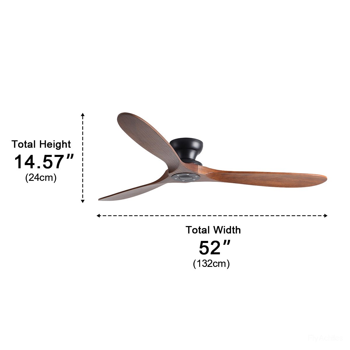 Modern Scandinavian Wood DC Motor Reverse Ceiling Fan
