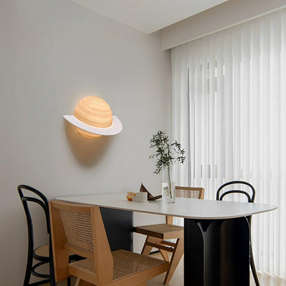 Modern Semicircle Saturn 3D Planet LED Indoor Wall Lights - Flare Shack