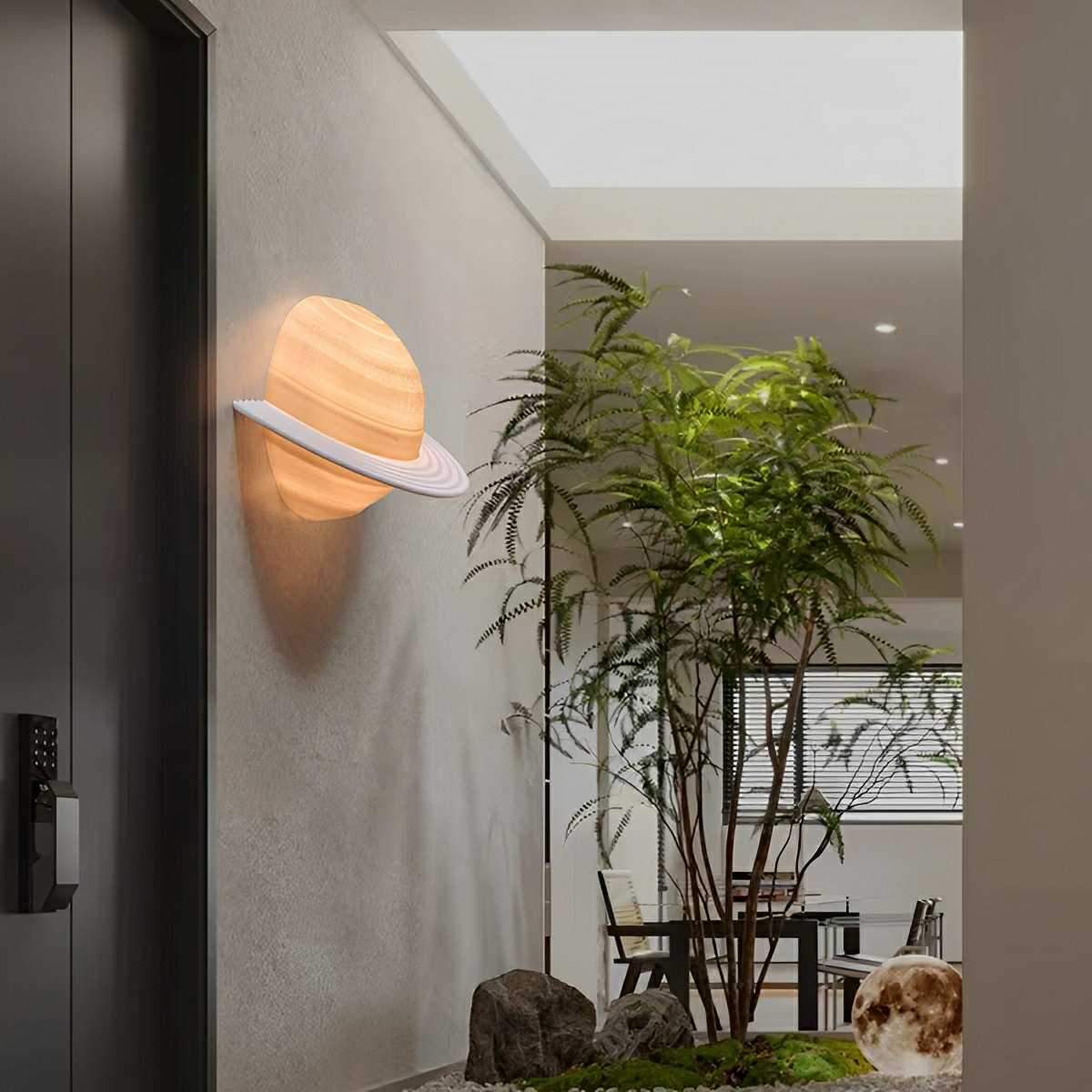 Modern Semicircle Saturn 3D Planet LED Indoor Wall Lights - Flare Shack