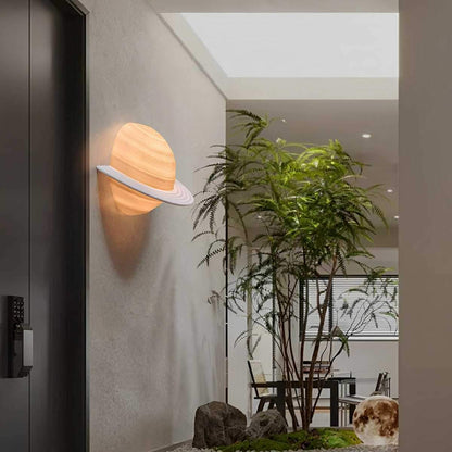 Modern Semicircle Saturn 3D Planet LED Indoor Wall Lights - Flare Shack