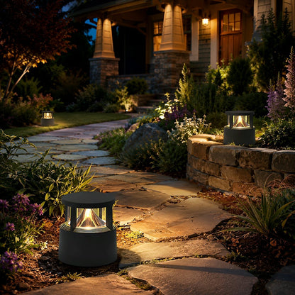 Modern Simple Outdoor Waterproof Pillar Lights Metal Aluminum  Post Lights